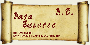 Maja Bušetić vizit kartica